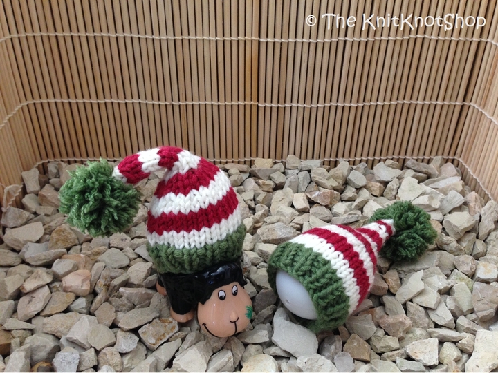 Strickanleitung Eierwärmer Bommelmütze Weihnachtswichtel