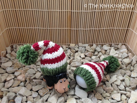 Strickanleitung Eierwärmer Bommelmütze Weihnachtswichtel