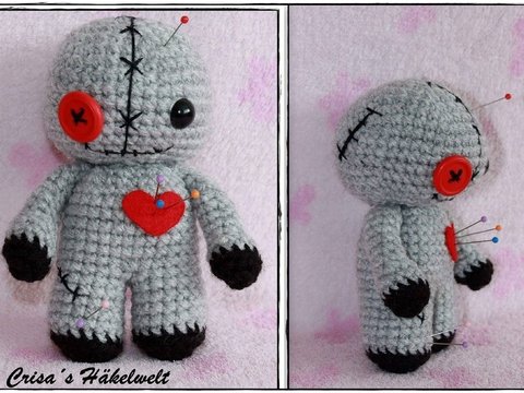 Voodoo Puppe, Halloween, Häkelanleitung