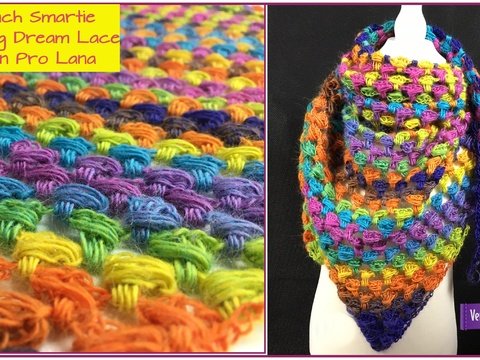 Dreieckstuch SMARTIE gehäkelt