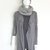 Graue Longjacke, Strickanleitung S, M, L