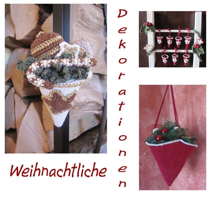 Weihnachtliche Dekorationen, Häkelanleitung