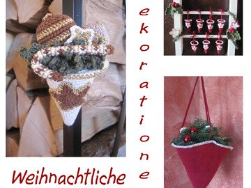 Weihnachtliche Dekorationen, Häkelanleitung