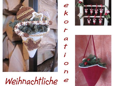 Weihnachtliche Dekorationen, Häkelanleitung