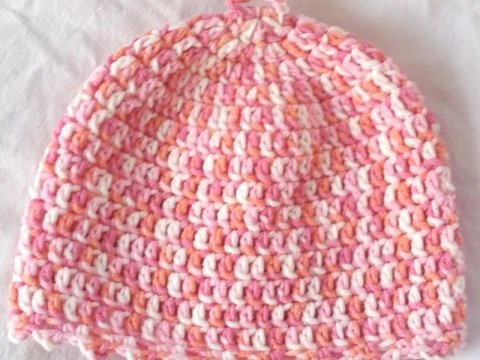 Häkelanleitung Babymütze mit Picots für Kopfumfang 38/40