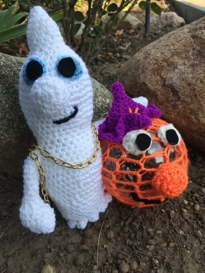 Häkelanleitung - Geist und Kürbis