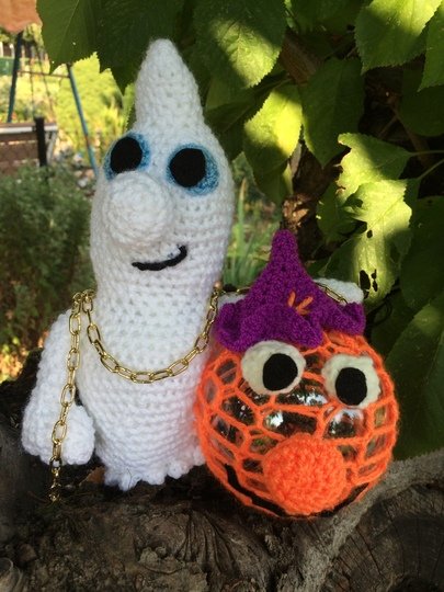 Häkelanleitung - Geist und Kürbis