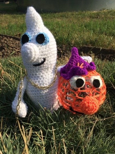 Häkelanleitung - Geist und Kürbis
