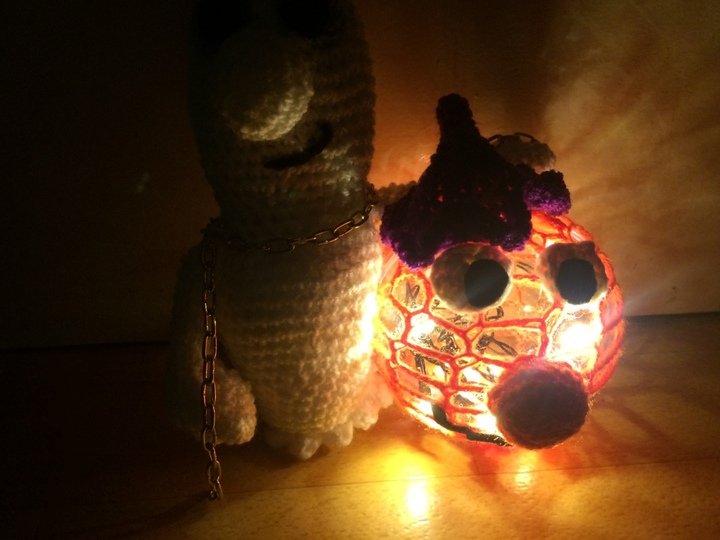 Häkelanleitung - Geist und Kürbis