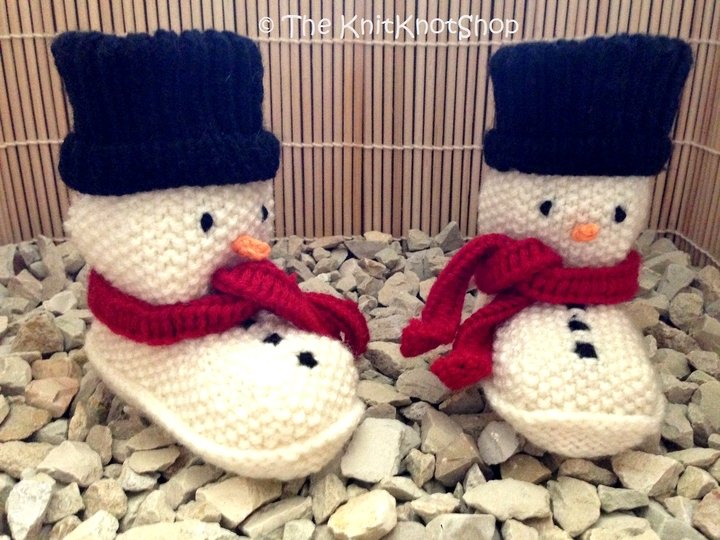 PDF Strickanleitung Babyschuhe Schneemann Frosti