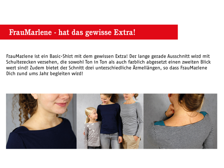 FrauMarlene - Basicshirt mit Schulterecken & 3 Ärmellängen XS-XXL