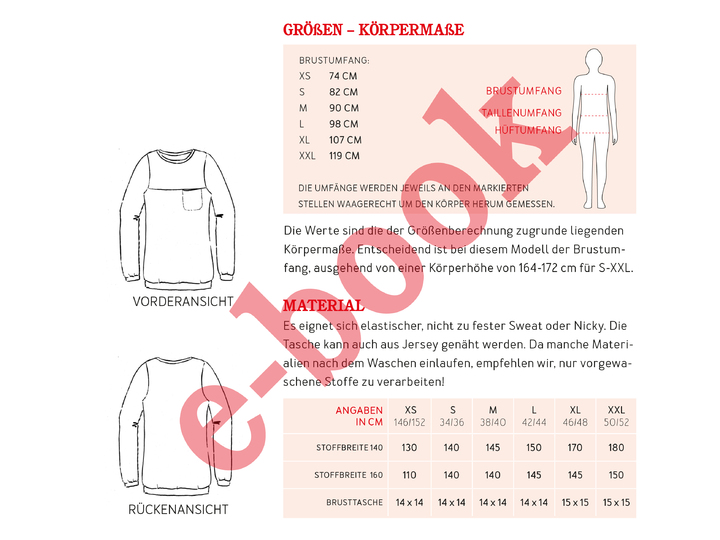 FrauBente - Sweatshirt mit Brusttasche XS-XXL