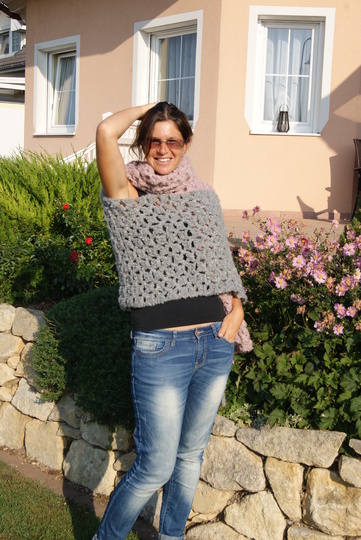 Schal-Weste Oversize-Look