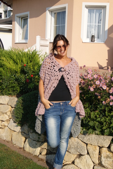 Schal-Weste Oversize-Look