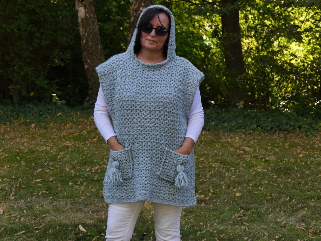 Häkelanleitung Poncho unisize Herbstfeeling No.2