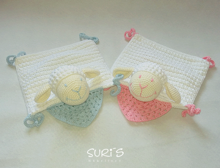 Häkelanleitung Schmusetuch Schäfchen