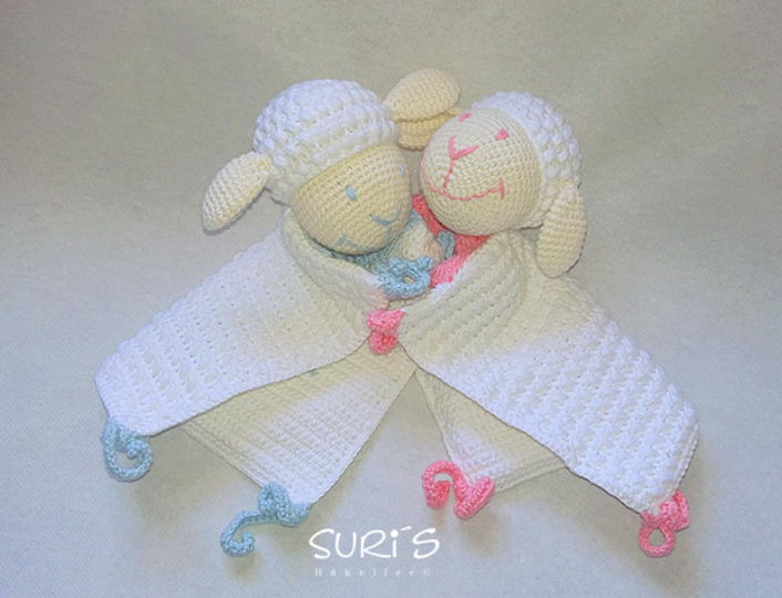 Häkelanleitung Schmusetuch Schäfchen