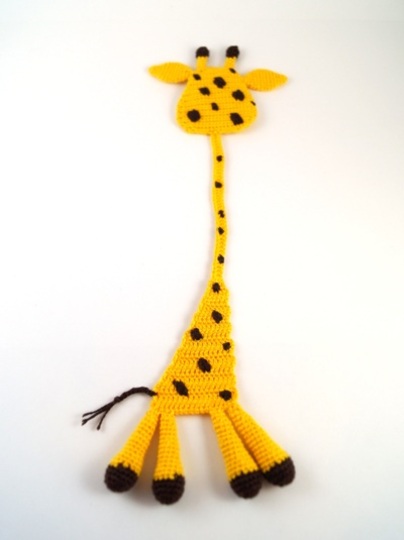 Lesezeichen Giraffe Häkelanleitung