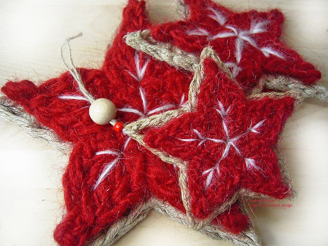 Stern häkeln, "Wunderstern", Weihnachten, Landhausdeko, Dekohänger