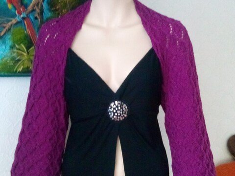 Strickanleitung Ärmelschal / Bolero / Schulterwärmer " Trenza Olas "