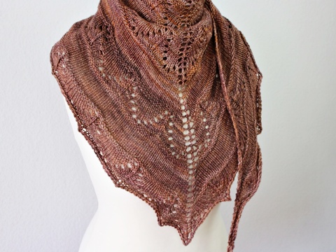 Lace Triangle Shawl Knitting Pattern PDF for Advanced Beginners