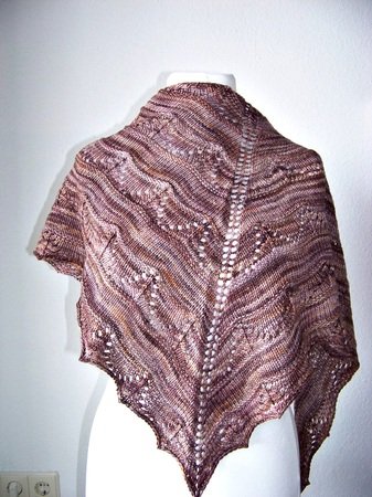 Knitting pattern shawl "Coffee Toffee"