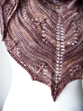 Knitting pattern shawl "Coffee Toffee"