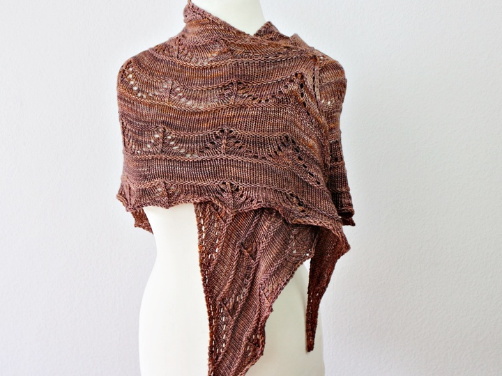 Lace Triangle Shawl Knitting Pattern PDF for Advanced Beginners