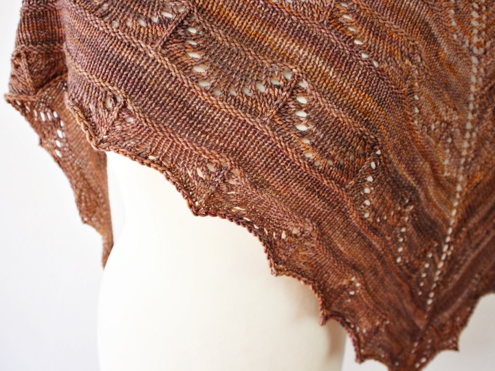Lace Triangle Shawl Knitting Pattern PDF for Advanced Beginners