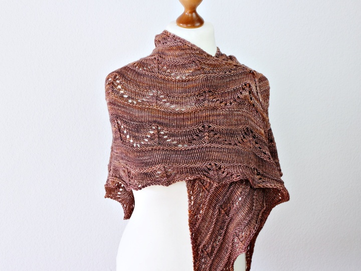 Lace Triangle Shawl Knitting Pattern PDF for Advanced Beginners