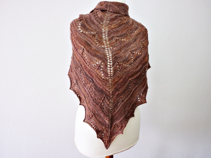 Lace Triangle Shawl Knitting Pattern PDF for Advanced Beginners