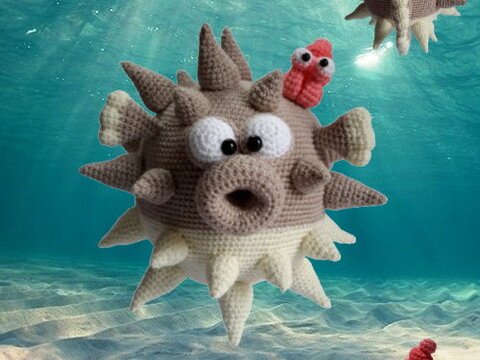 Häkelanleitung Igelfisch Puffi, Amigurumi