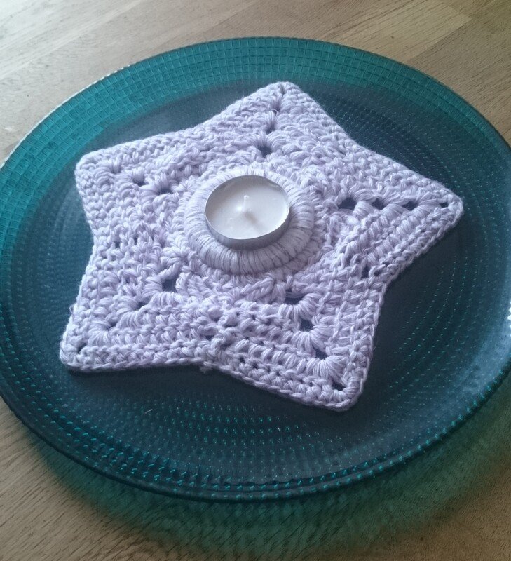 Estrella - Teelichthalter gehäkelt upcycling