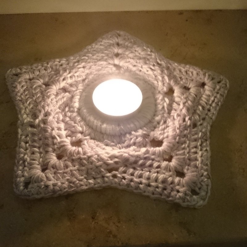Estrella - Teelichthalter gehäkelt upcycling - Bild 2