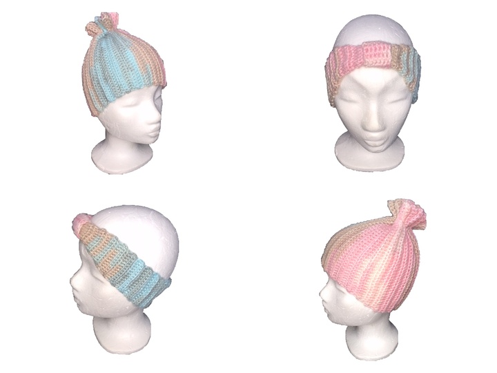 Stirnband und Mütze häkeln in allen Größen und aus allen Garnen