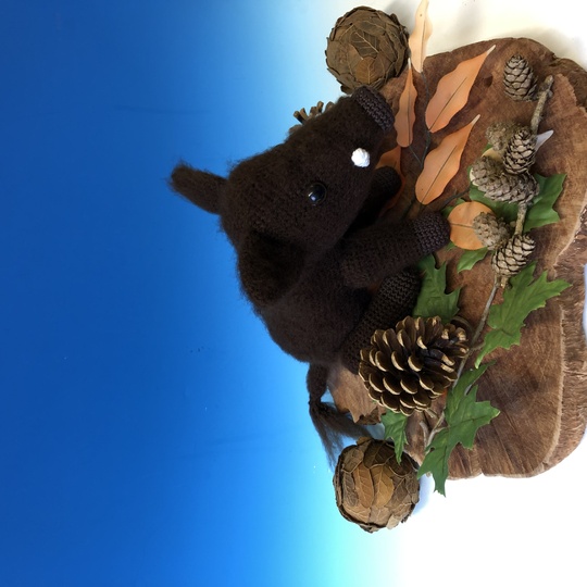 Häkelanleitung für ein Wildschwein Amigurumi mit Fellstruktur