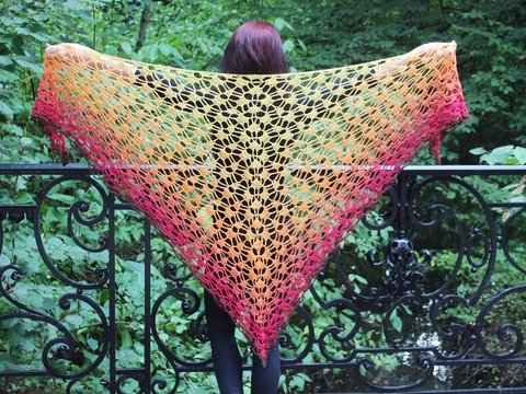 Häkelanleitung Stola "Sunrise" 