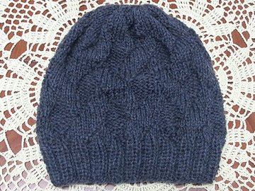 Anleitung Strickmütze mit Rautenmuster 52-56cm