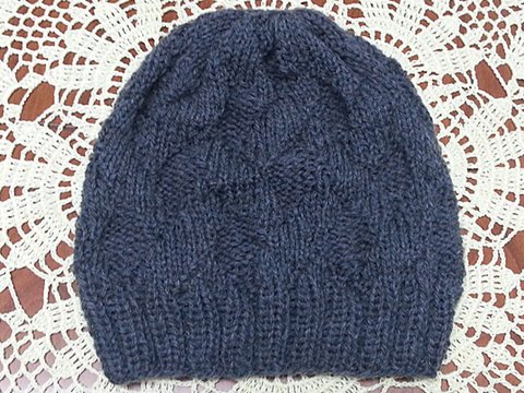 Anleitung Strickmütze mit Rautenmuster 52-56cm