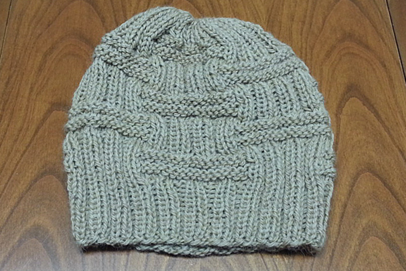 Strickanleitung Mütze mit großem Muster 52-56cm