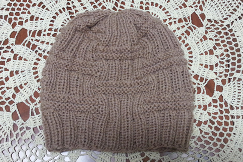 Strickanleitung Mütze mit großem Muster 52-56cm