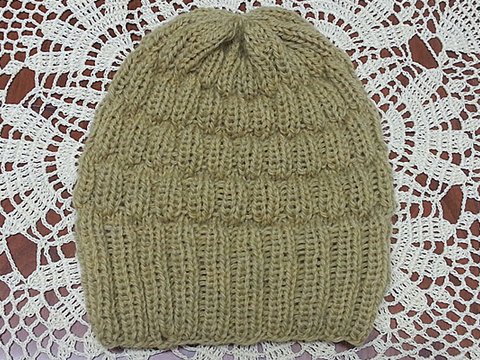 Anleitung Mütze stricken mit Muster 52-56cm