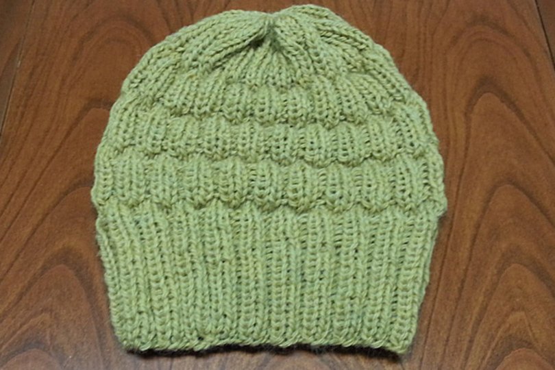 Anleitung Mütze stricken mit Muster 52-56cm