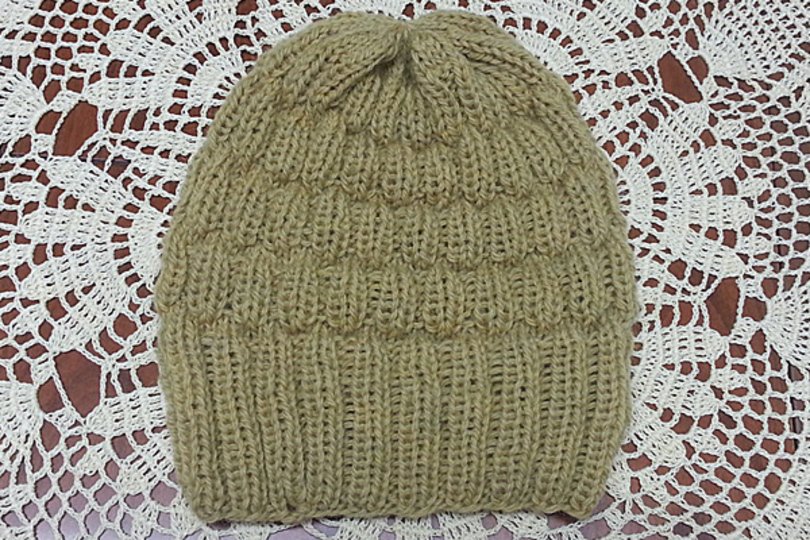 Anleitung Mütze stricken mit Muster 52-56cm