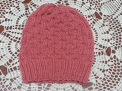 Strickmütze mit Wellenmuster 52-56cm