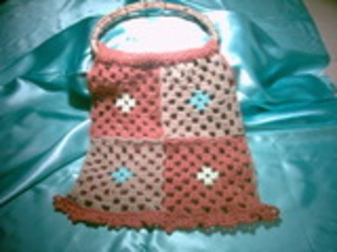 Häkelanleitung Häkeltasche mit Bambusgriff