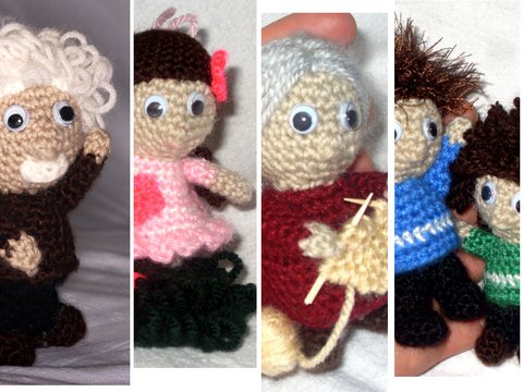 Häkelpüppchen: 4 Anleitungen auf einen Streich!