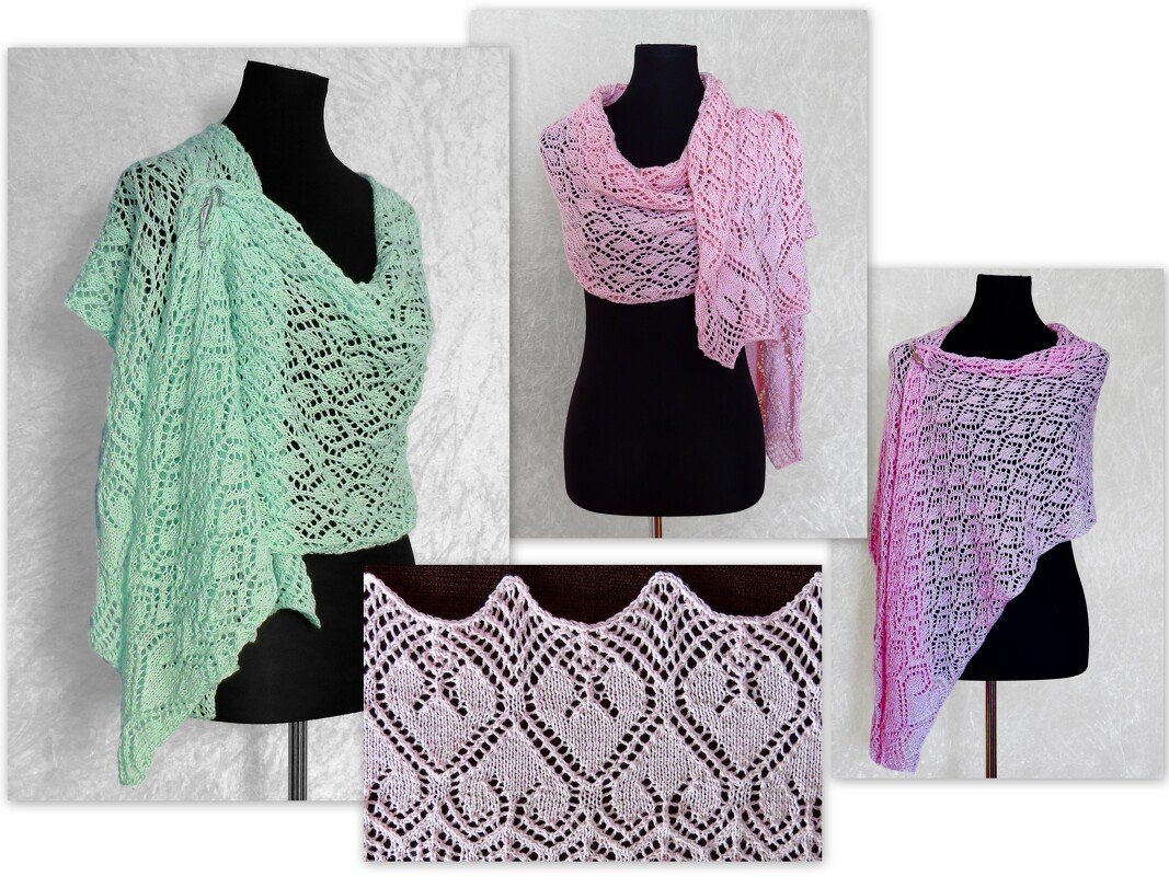 Knitting pattern shawl // scarf // wrap Clair de Lune