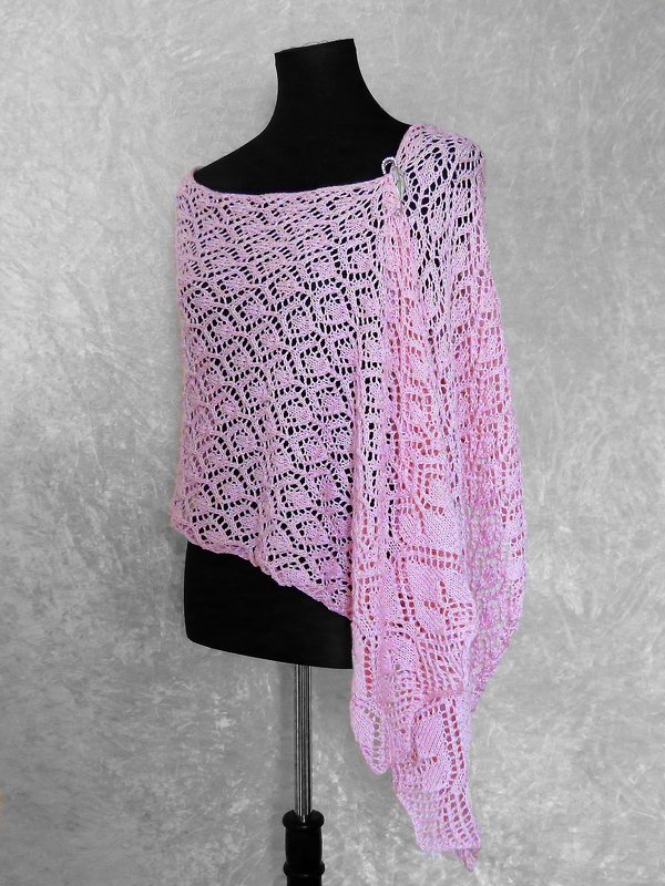 Strickanleitung Tuch stricken, Lacetuch stricken, Schal stricken, Stola stricken Clair de Lune - Bild 12