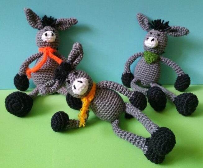 Häkelanleitung Esel "Eddy", Schlüsselanhänger, Schlenkertier, Taschenanhänger